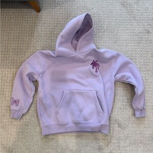 PINK Palm Puff Light Purple Hoodie